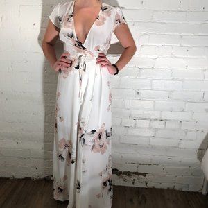 floral maxi wrap dress